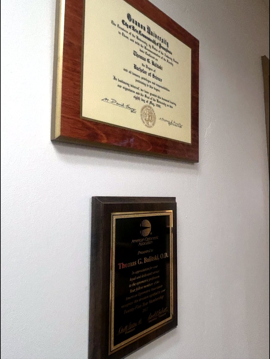 Patient education and office credentials