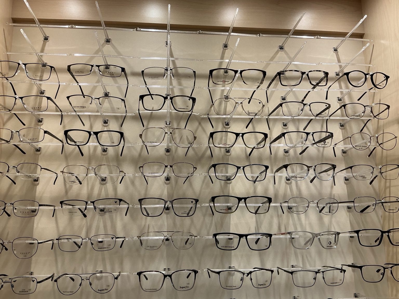 Additional eyeglass frames on display